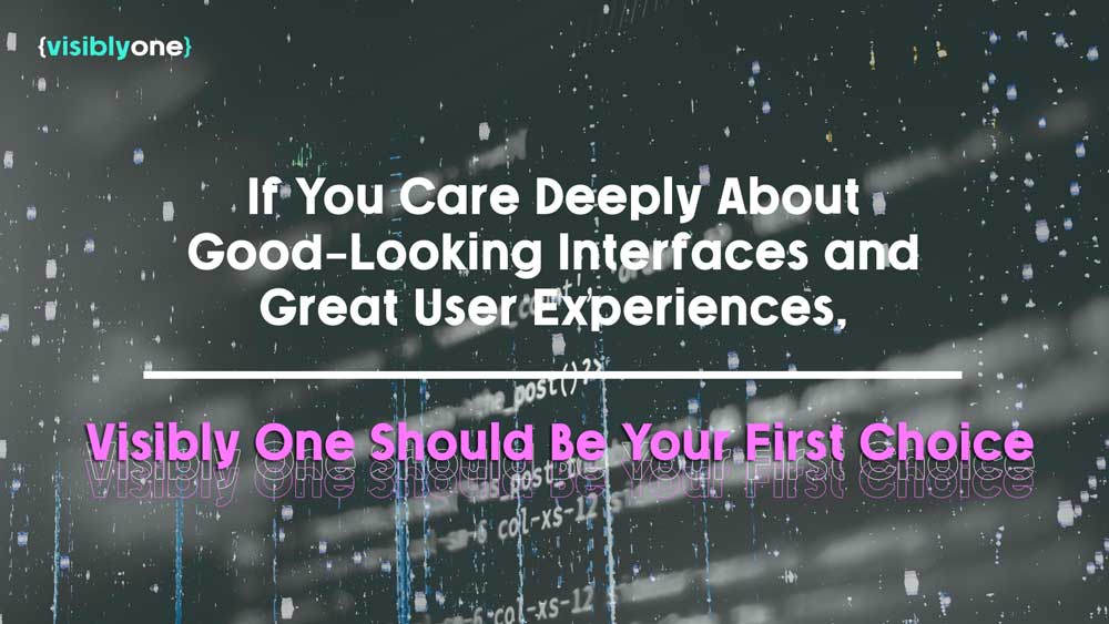 For Best User Experience and Interface, Visibly One Should Be Your First Choice